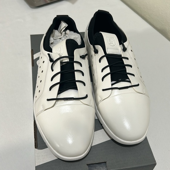 STACY ADAM BOYS SNEAKERS SA HALDEN WHITE Sz 5.5 NEW - Picture 2 of 8